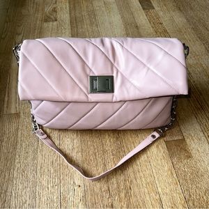 Steve Madden Blassi Quilted Faux Leather XL Tote Bag Pink